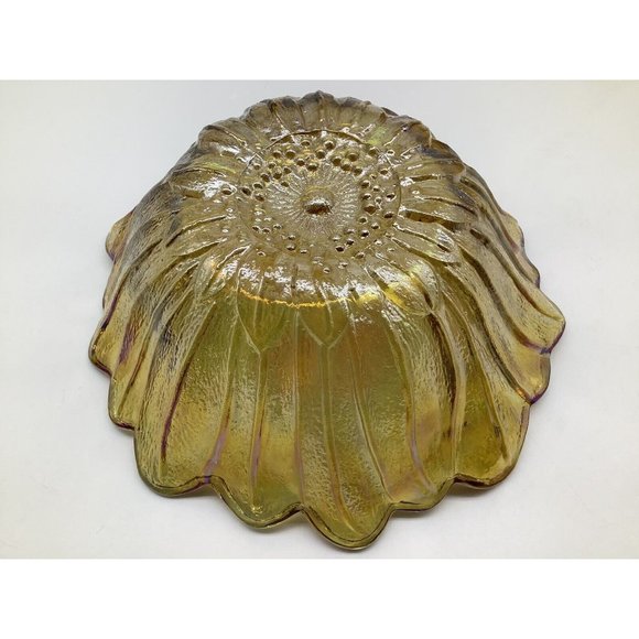 Indiana Amber Carnival Wild Rose Glass Bowl, Set of 2 - Picture 8 of 12